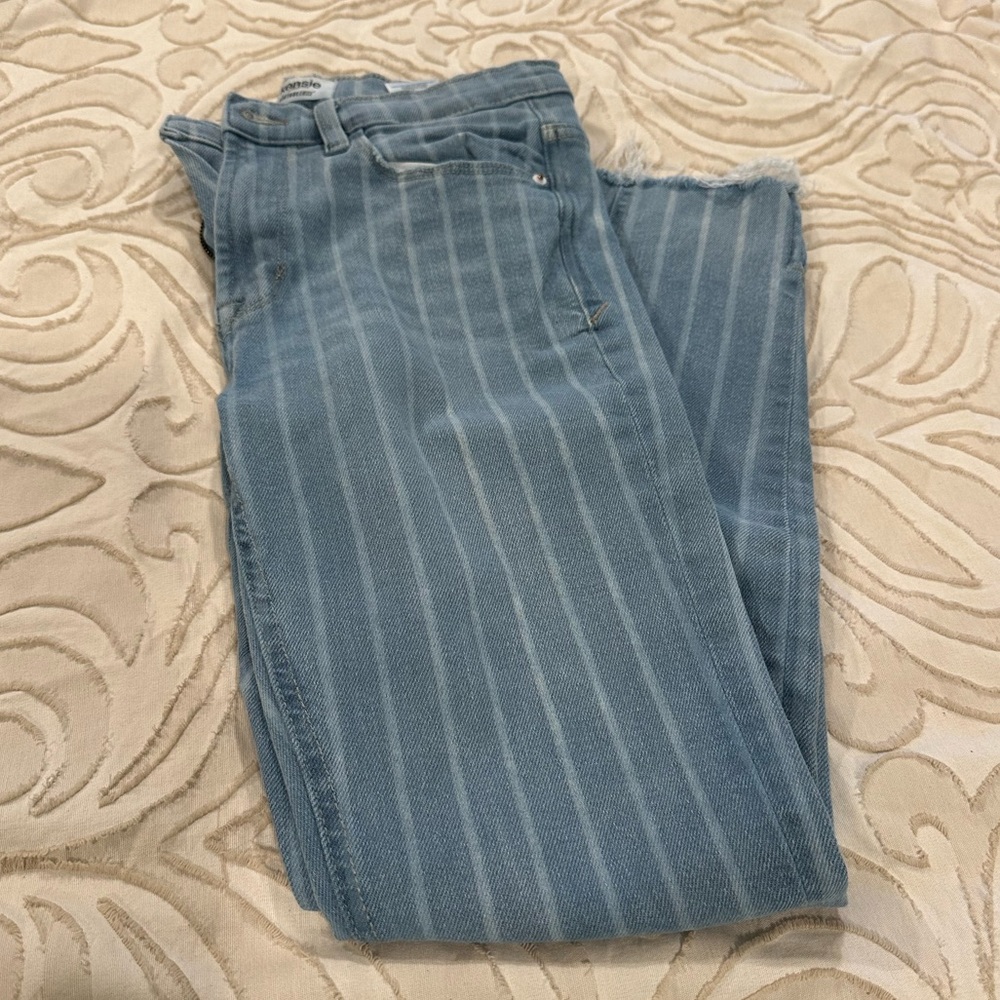 Kenzie Striped Ultimate High Rise Skinny Jeans
